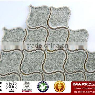 IMARK Arabesque Lantern Pattern Crackle Glazed Ceramic Mosaic Tile/Backsplash Tile Kitchen Tile/ Ceramic Tile/ Bathroom Tile