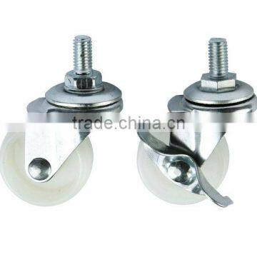 w36-40 40mm pp white office chair locking casters