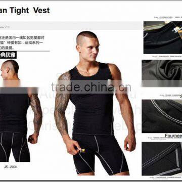 Custom Men's Compression Vest Fitness Tights Bodybuilding Tights Keeping Fit Tights Gym Tights Slim Fitting Spandex Underwear photo-6