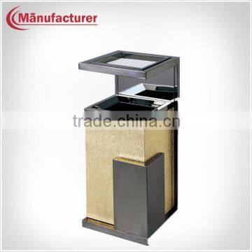 Outdoor Free Standing Ashtray Trash Bin with Ash Tray