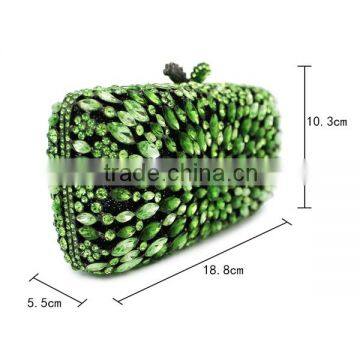 Clear Plain Green Crystal Clutch Evening Bag Bridal Wedding Party Stone Handbags (8717A-G2) photo-3