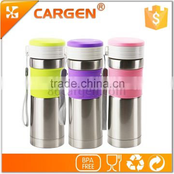 Customized vacuum stainless steel double wall tea bottle