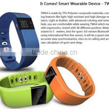 New 2015 Hot sale smartband/ smart wristband/ smart bracelet watch Smart band tw64