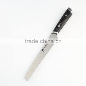 forged color wood handle bread knives set