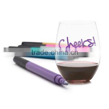 hot selling high quality metallic wine glass marker pen