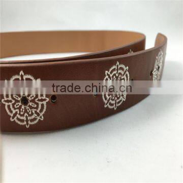 Tan Color Cheap Price PU Faux Leather Belt for Pants photo-4