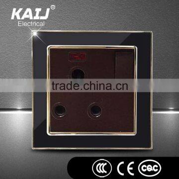 Acrylic plate wall mounted electric light 15 a 3 pin switched socket plug with South Africa standard