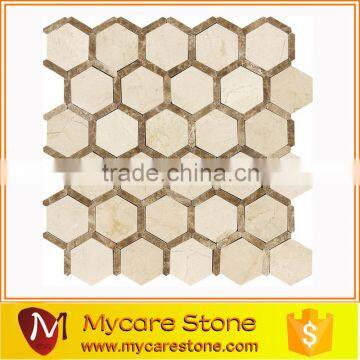 Natural Beige Marble Mosaic Tile Polished Surface photo-2