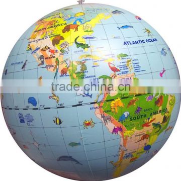 hot sale pvc inflatable water beach ball, outdoor toys giant inflatable earth globe beach ball,