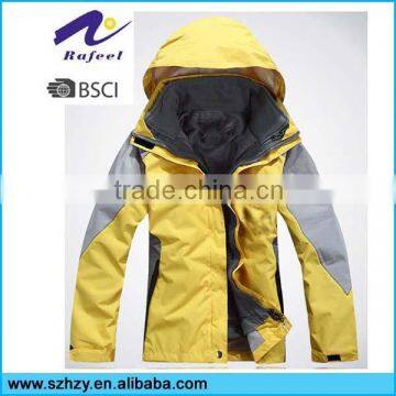 yellow 2 in 1 mens fashion casual jacket