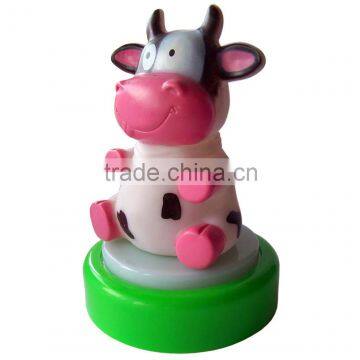 LED animal push night lamp cow touch night light