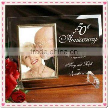 Bevelled Glass Anniversary Photo Frame For 50years Souveinr