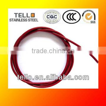 Tello plastic coated stainless steel wire rope