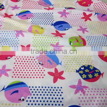 Luxury double side brush printed 100 cotton twill fabric china manufacturers baby fabric for baby blanket