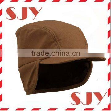 6 Panel Men's Ear Flap Cap Custom Earflap Baseball Cap
