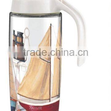 SINOGLASS 500ml MARITIME ADVENTURE Decal glass memole Oil and Vinegar Bottle