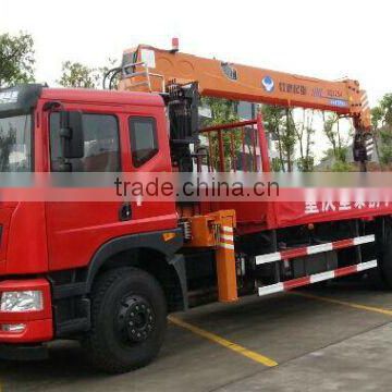 14ton hoisting crane with grab, Model No.:SQ14S4, hydraulic telescopic boom crane on truck or boat