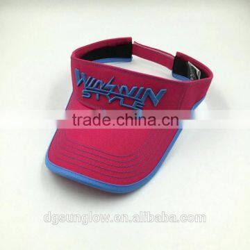 Wholesale 100% Cotton 3D Embroidery Sun Visor Hats for Women photo-4