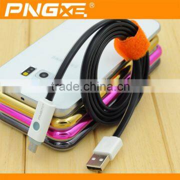 2016 High quality colored led usb cable noodle flat micro usb cable for samsung charger cable