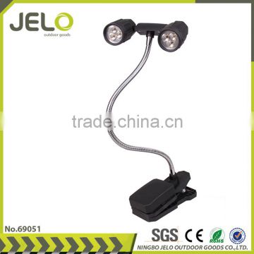 Ningbo JELO Popular BBQ 6LED Light Table 2 heads Clip Work Light Outdoor Lamp