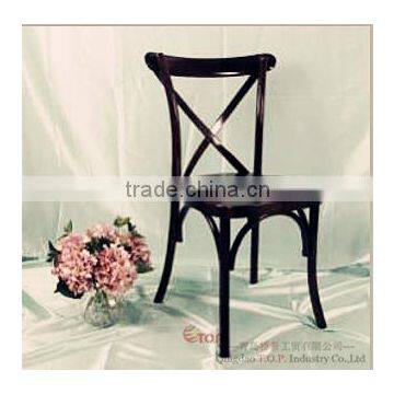 Wood Black Cross Back Chair