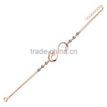 Rose Gold P. 925K Sterling Silver Infinity Love Bracelet BSBL075