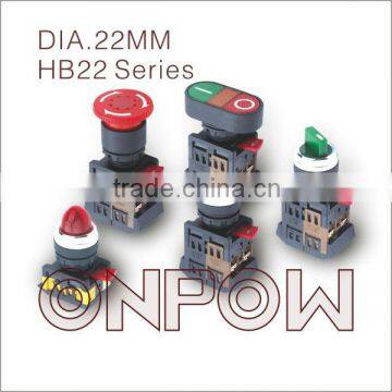 ONPOW 3 Position selector pushbutton(HB22 series 22mm,CE,CCC,ROHS)