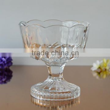 Ice cream glass cup glassware clear for sale