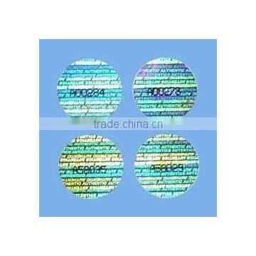 Hologram Label With Number