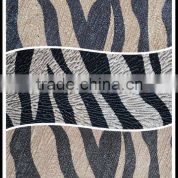 100% Polyester Cotton Fringe New Style China Linen Textiles Christmas Flocked Spray Print Fabric photo-5