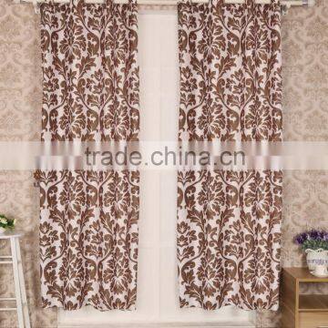 Polyester and cotton Blended T/C Fabric Leaf Printed Curtain Panel Drapes Drapery