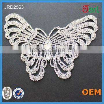 Hot sale cheap crystal applique for wedding rhinestone applique