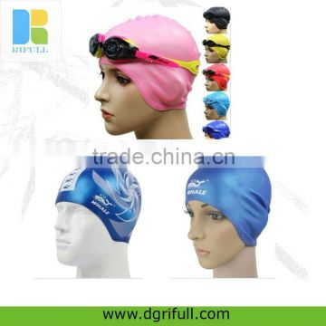 Well waterproof silicone custom swim cap