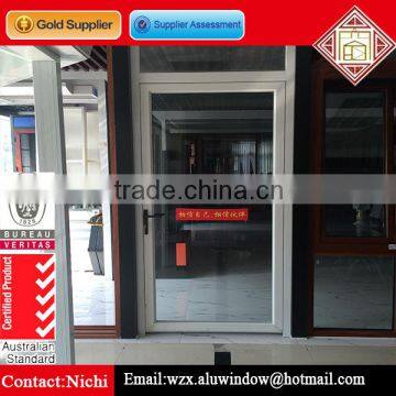 10mm tempered glass single panel security casement doors