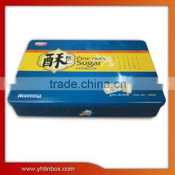 rectangular chocolate tin box