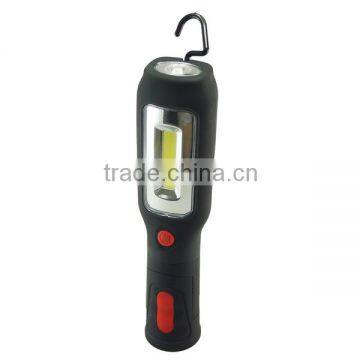 3W COB+3W LED Plastic rechargeable Working Light car charger flashlight lamp