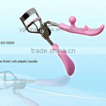 2014 plastic handle silicon pad cosmetic eyelash curler