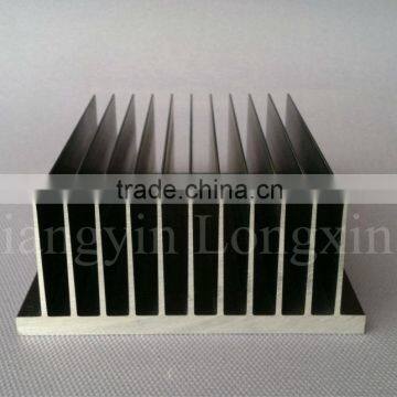 Black anodized alulminum Heatsink profile