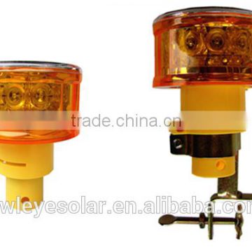 yellow solar led strobe warning light