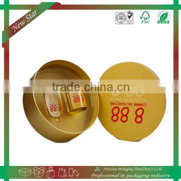 cosmetic round cardboard box with vac form or blister for perfume packaging