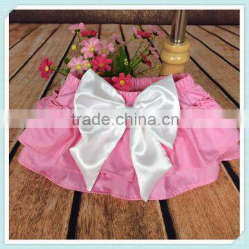 Baby Ruffle Bloomers Layers Baby Diaper Cover Newborn Shorts with Skirts Toddler Floral Summer Cotton Pants with Bow