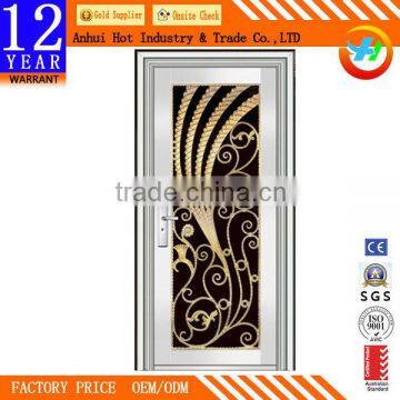 Phoenix Caving Pattern Stainless Steel Grill Door Design High Quality Steel Grill Door Design Factory Direct Cheap Entry Door