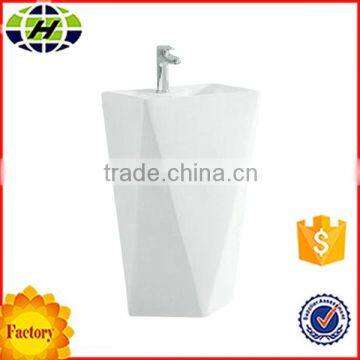 sanitary ceramic bathroom pedestal big size wash basin