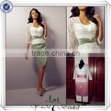 PP0105 tea length vintage mother of the bride dresses with sleeve