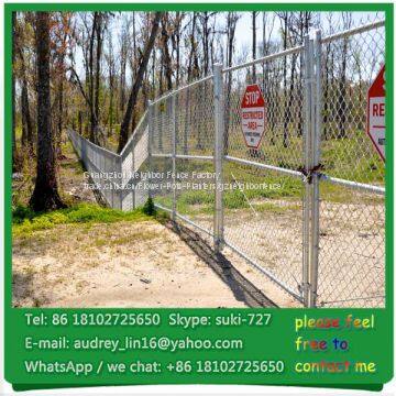 Cheap 6ft black cyclone wire mesh decorative used chain link fence for sale