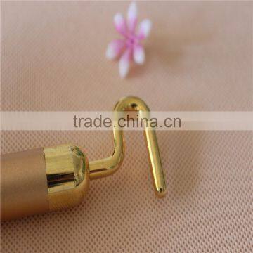 24K Gold Plated Gilding Ultrasonic Micro Vibration Facial Massager Face Beauty Bar photo-3