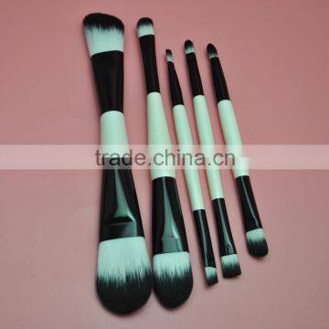Professional Foundation Synthetic Hair Double Sided 5Pcs Cosmetic Makeup Brush Kit With Black Carry Bag photo-2