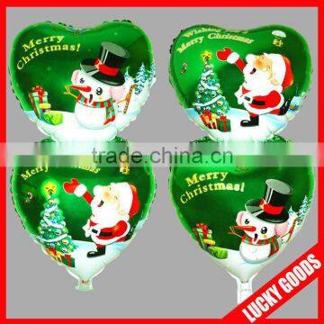 eart shape aluminium foil balloon for christmas decoration