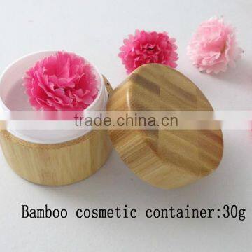 bamboo empty container for cosmetics