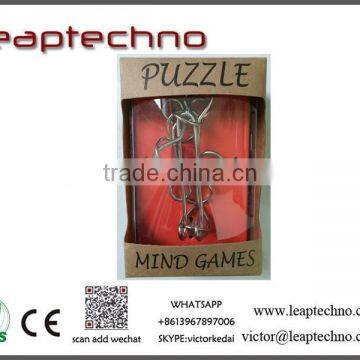 fashion 3d metal wire puzzle iq metal jigsaw puzzle cast metal puzzles
